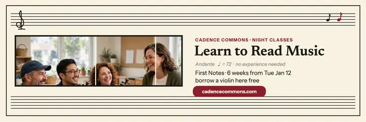 Cadence Commons First Notes header template