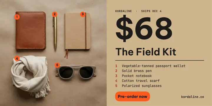 Leather carry kit pre-order template