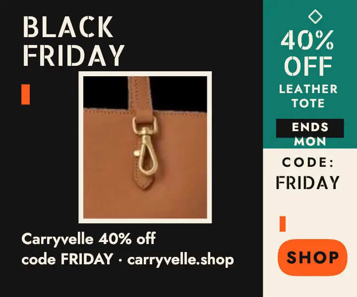 Carryvelle leather tote Black Friday rectangle template