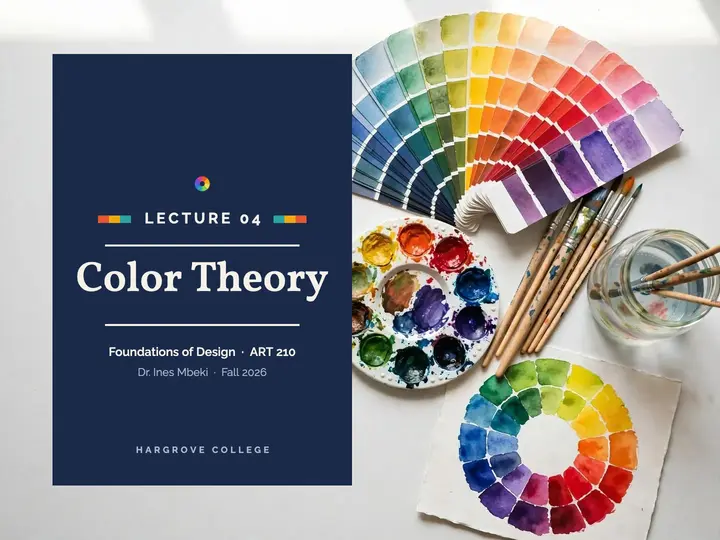 Color Theory lecture title slide template