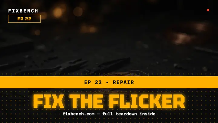 Fixbench LED sign flicker fix thumbnail template