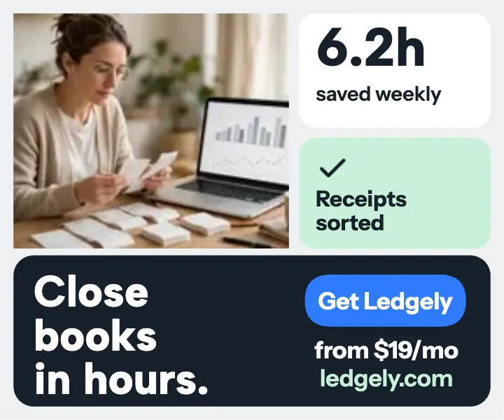 Ledgely Books bento bookkeeping ad template