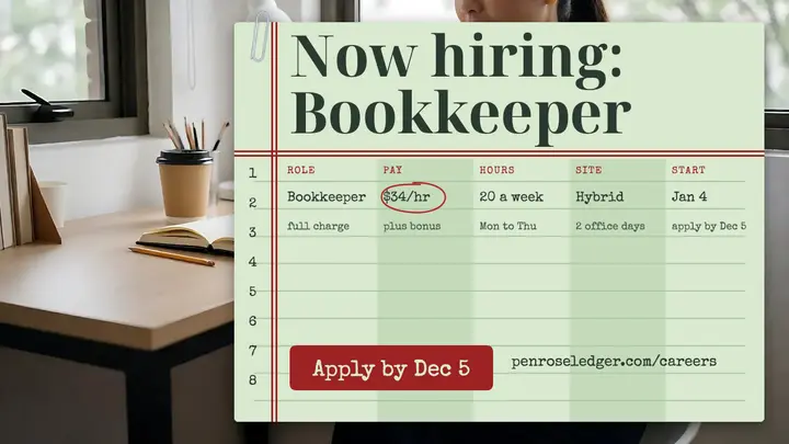 Penrose Ledger bookkeeper hiring template