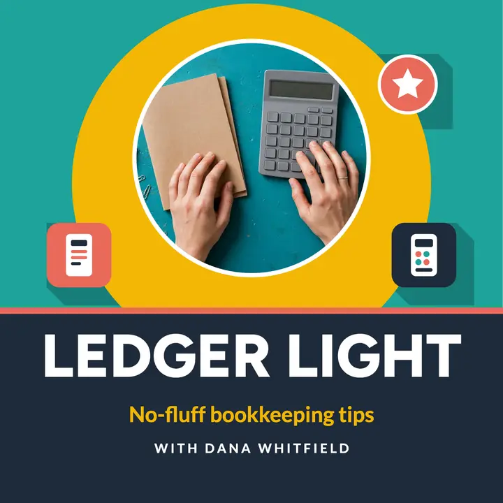 Ledger Light bookkeeping podcast cover template