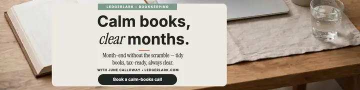 Ledgerlark calm books banner template