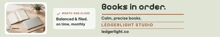 Ledgerlight bookkeeping LinkedIn cover template