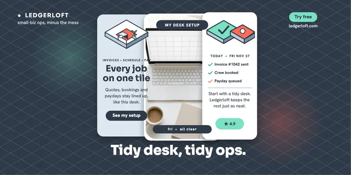 Ledgerloft tidy desk ops post template