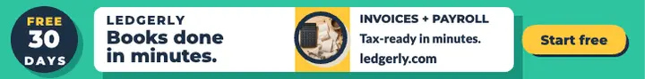 Ledgerly bookkeeping free trial leaderboard: bookkeeping ad template