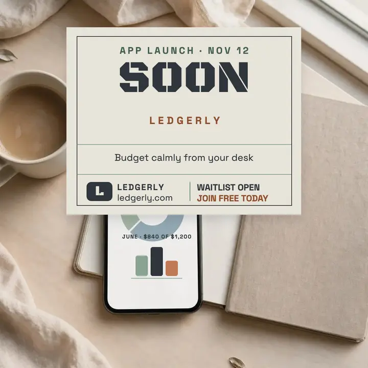Ledgerly budget app launch post template