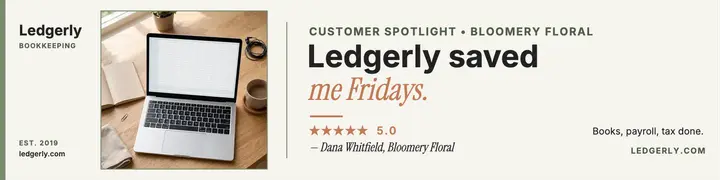 Ledgerly customer spotlight banner: customer spotlight banner template