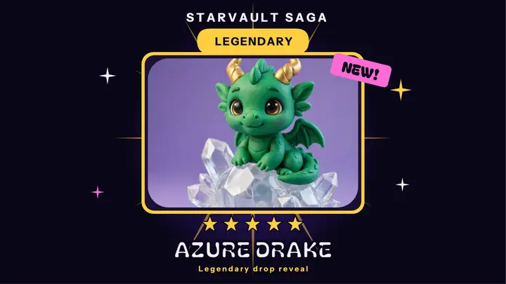 Azure Drake legendary summon thumbnail template