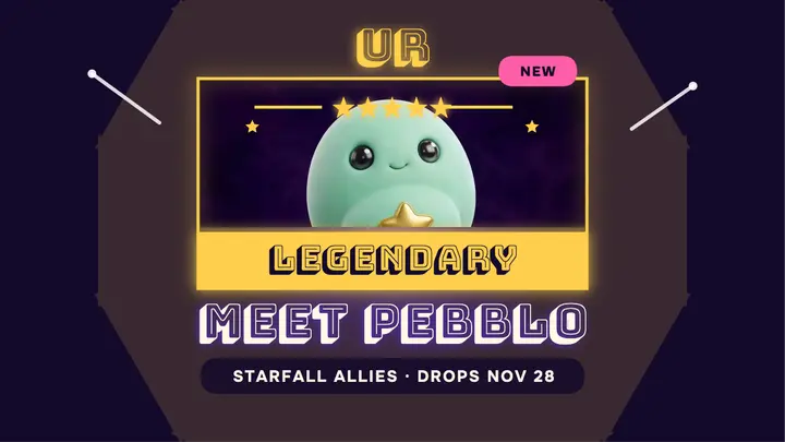 Starfall Allies legendary Pebblo thumbnail template