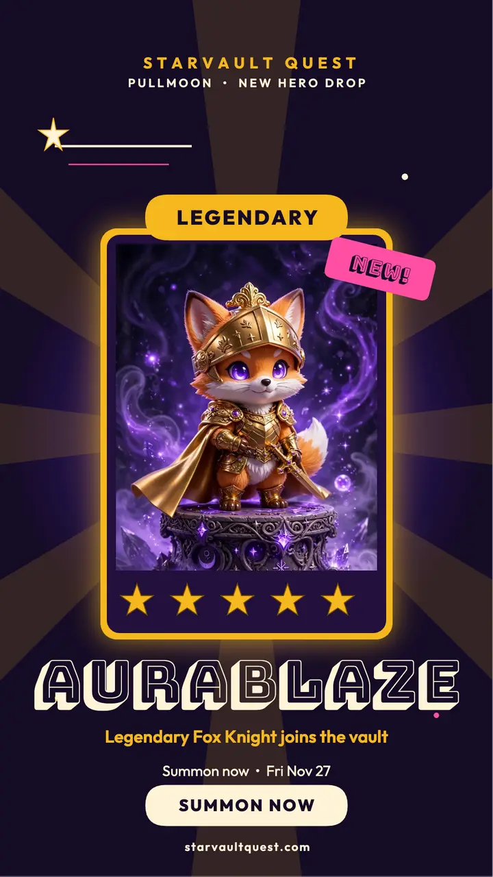 Starvault Quest legendary summon story template