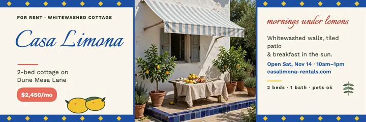 Casa Limona cottage rental header template