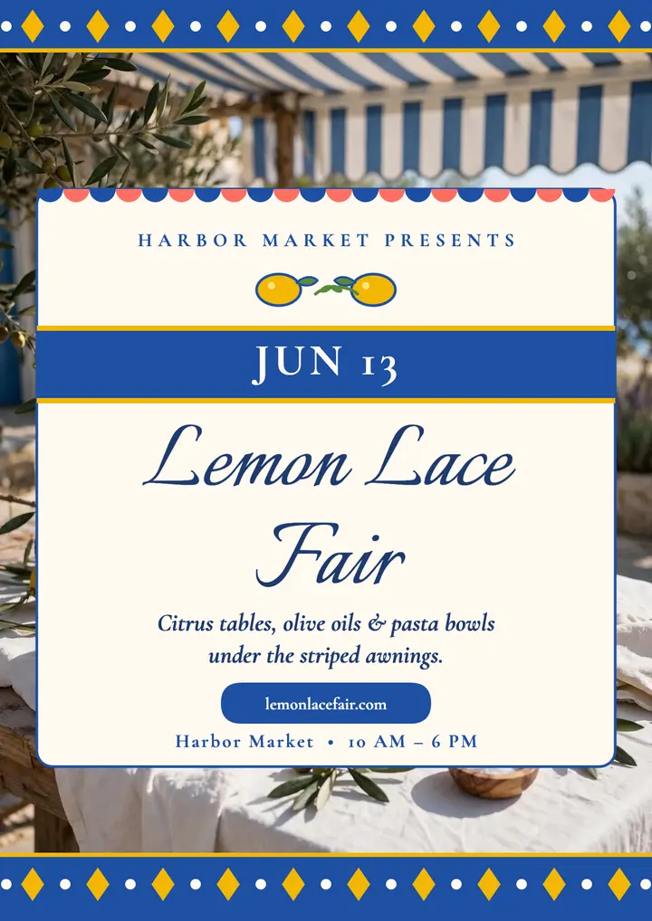Lemon Lace Fair citrus flyer template