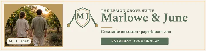 Marlowe and June lemon grove crest banner template