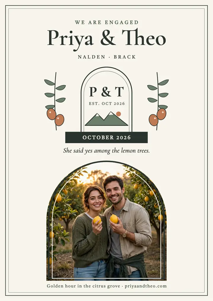 Lemon grove engagement crest flyer template