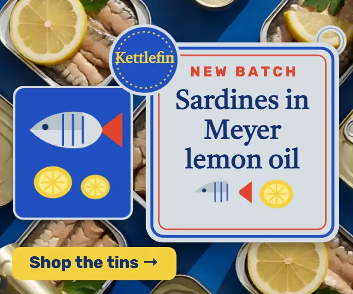 Kettlefin Meyer lemon sardines display ad template