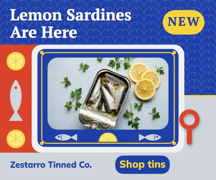Lemon sardine tin launch ad, medium rectangle template