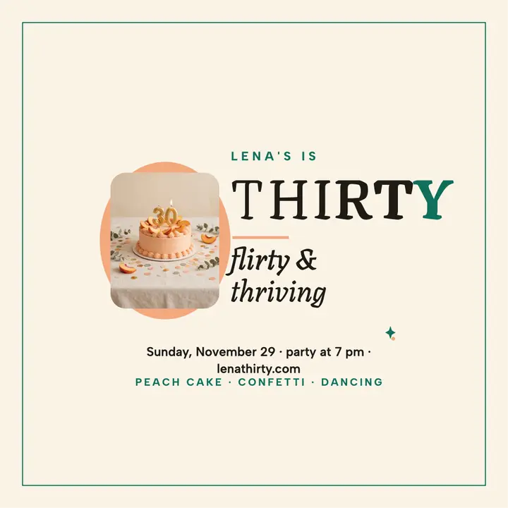 Lena's thirty variable serif post template