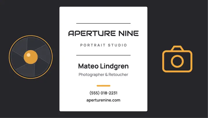Portrait photographer card template