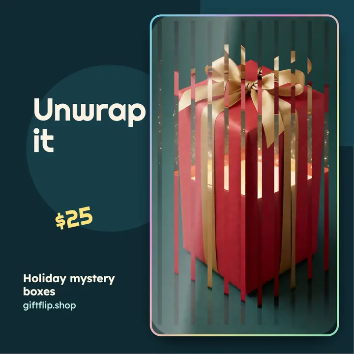 Giftflip holiday mystery box: holiday mystery gift box post template