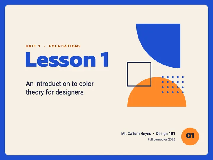 Lesson 1 intro slide template