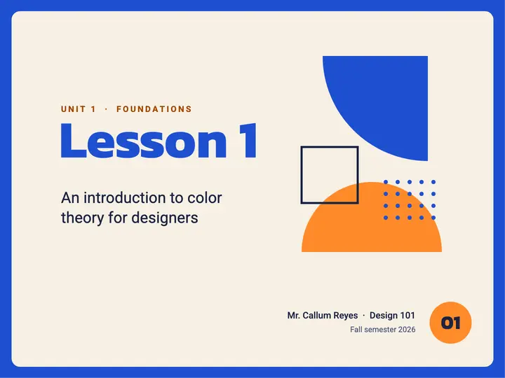 Lesson 1 intro slide template