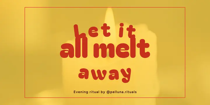 Let it all melt away quote post, warped type template