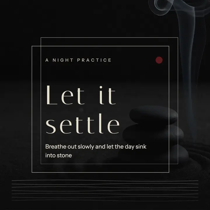 Let it settle night practice quote template
