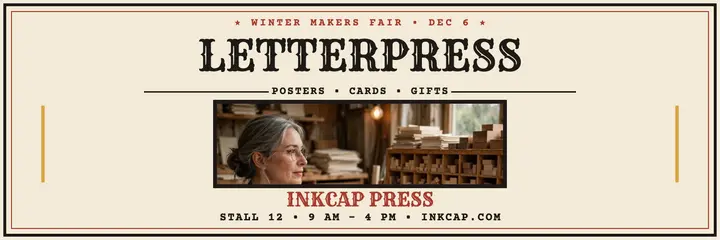 Inkcap Press letterpress makers header template