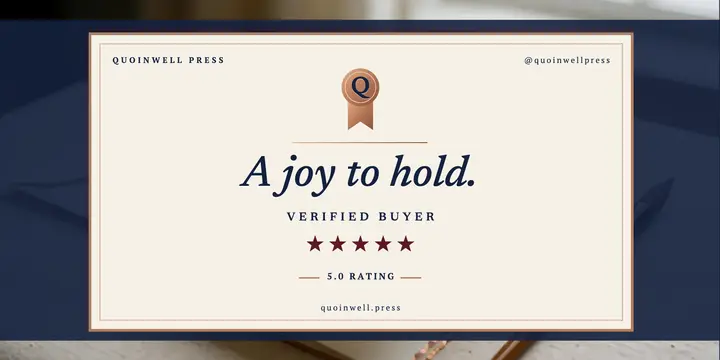Quoinwell Press letterpress review card template