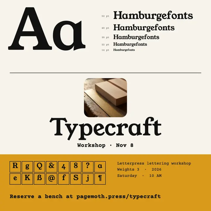 Pagemoth Press Typecraft workshop post template