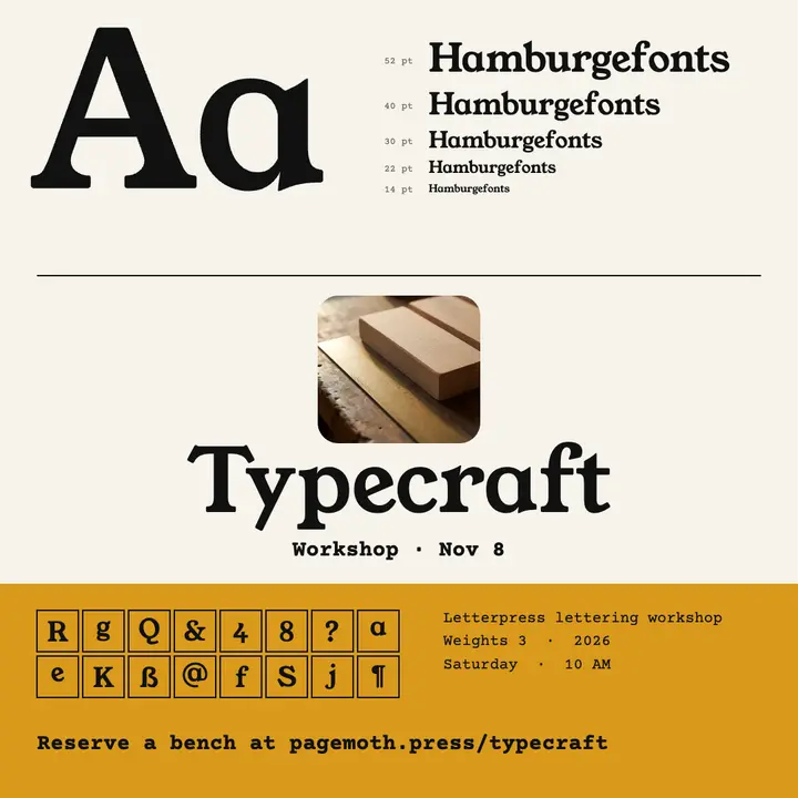 Pagemoth Press Typecraft workshop post template