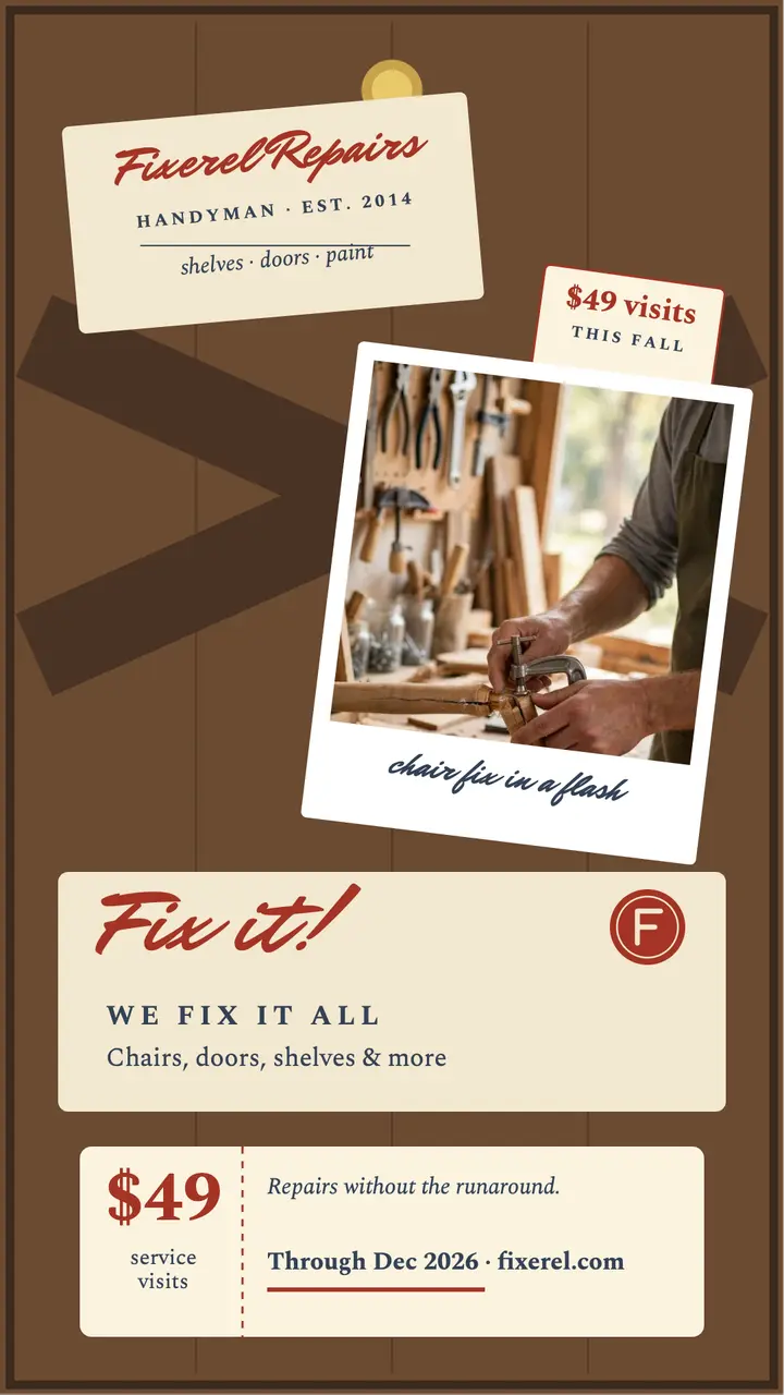 Fixerel handyman letter rack story template