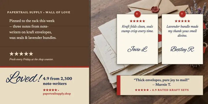 Papertrail Supply pinned review notes template