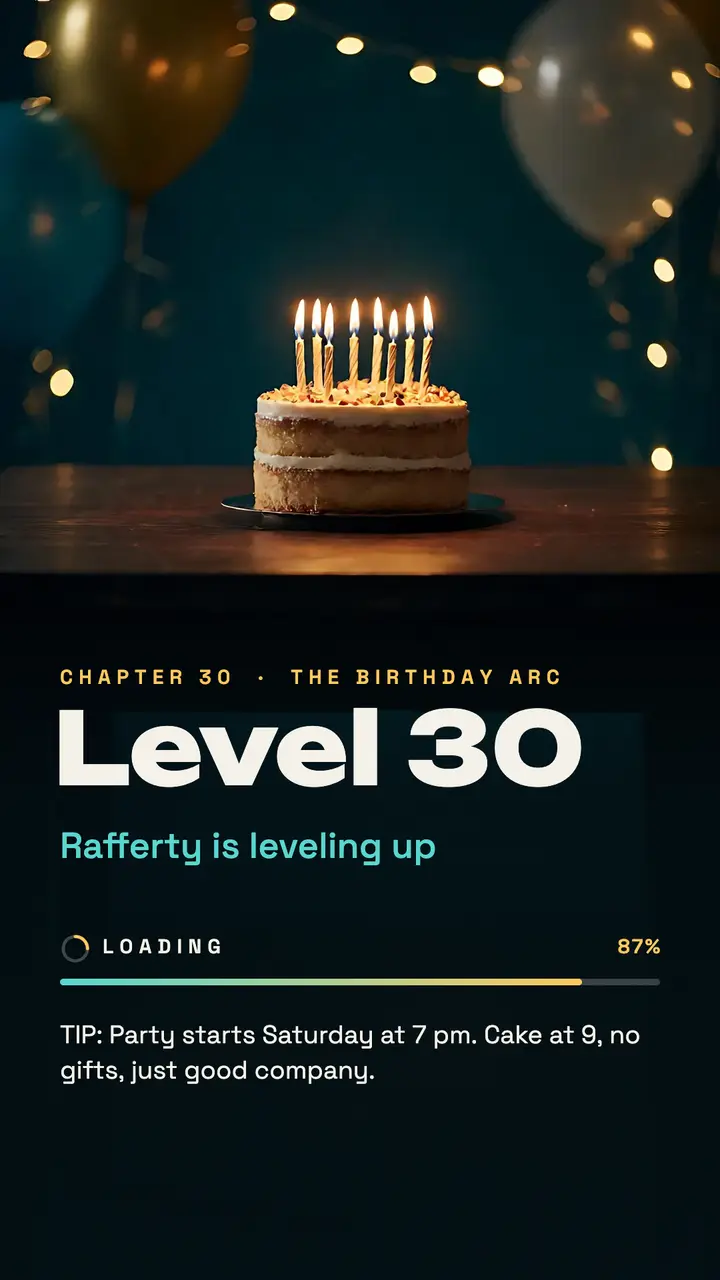 Level 30 birthday loading screen story template