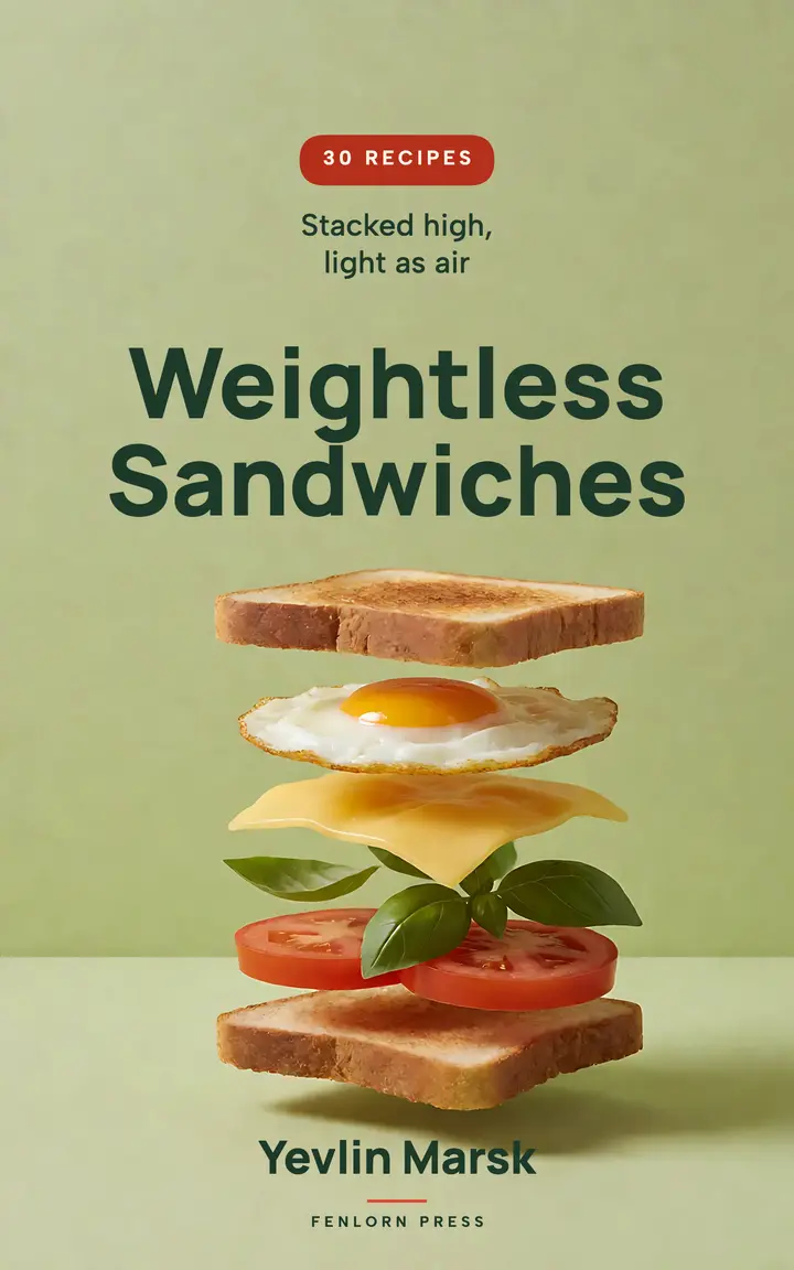 Weightless Sandwiches cookbook ebook cover template