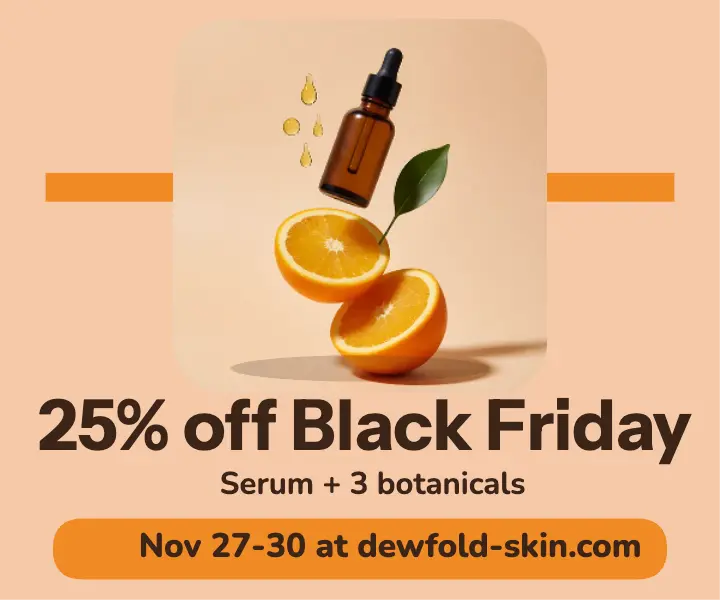 Dewfold vitamin C serum Black Friday ad template