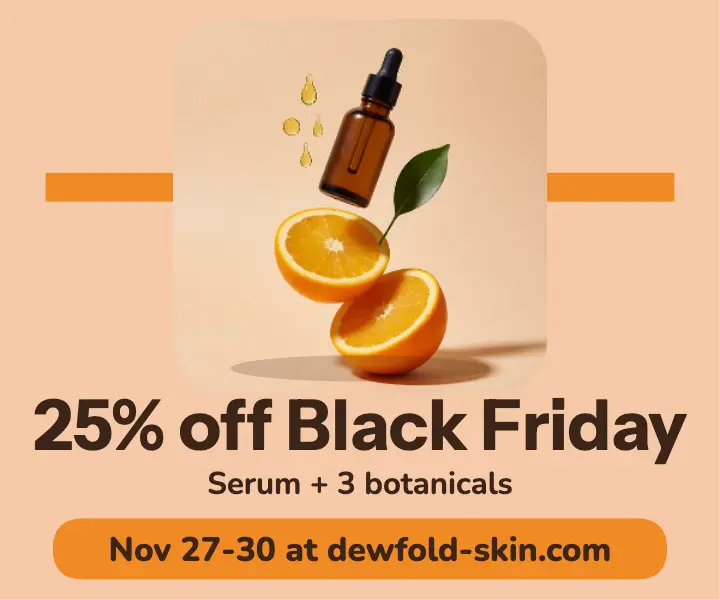 Dewfold vitamin C serum Black Friday ad template