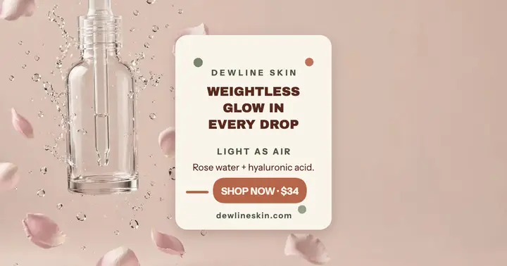 Dewline levitating serum launch post template