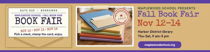 Maplewood school fall book fair banner template