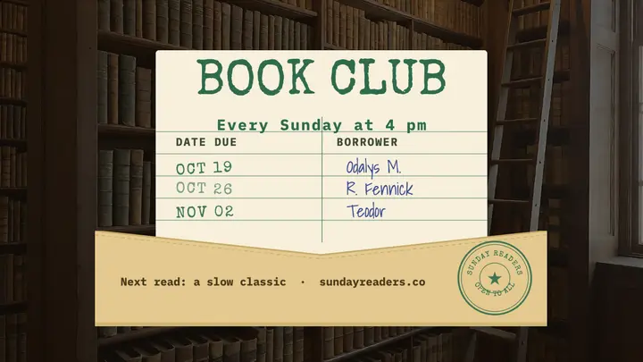 Sunday Readers book club template