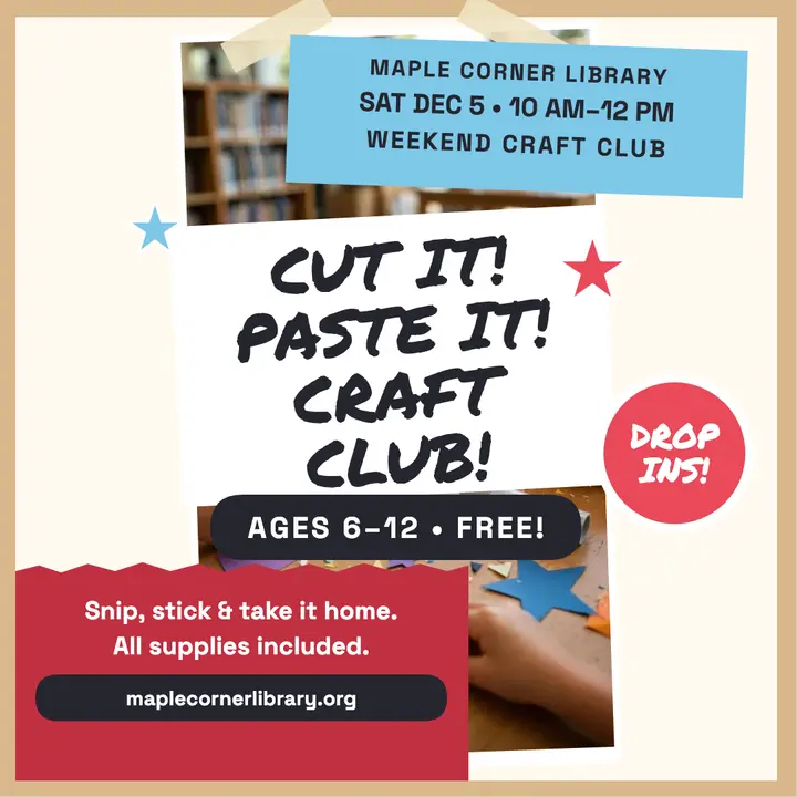 Maple Corner craft club weekend post template