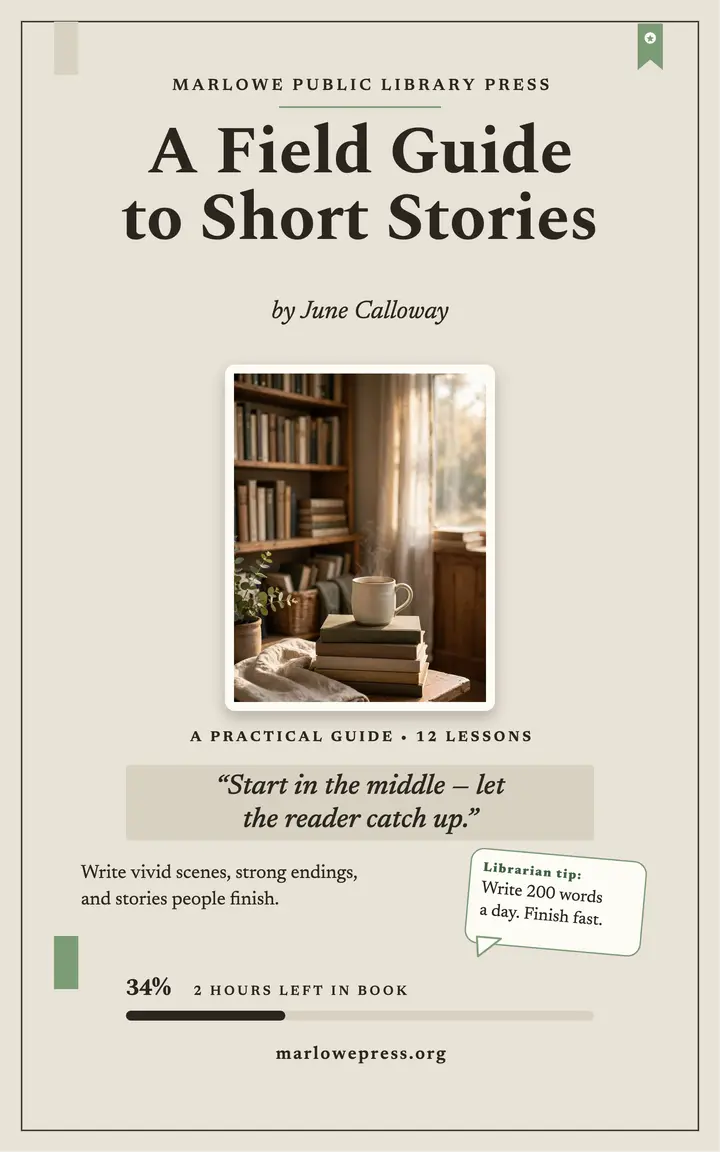Marlowe library short story guide cover template