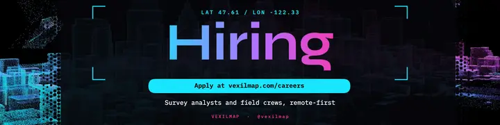 Vexilmap now hiring point cloud banner template