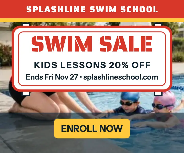 Splashline swim sale lifeguard ad template