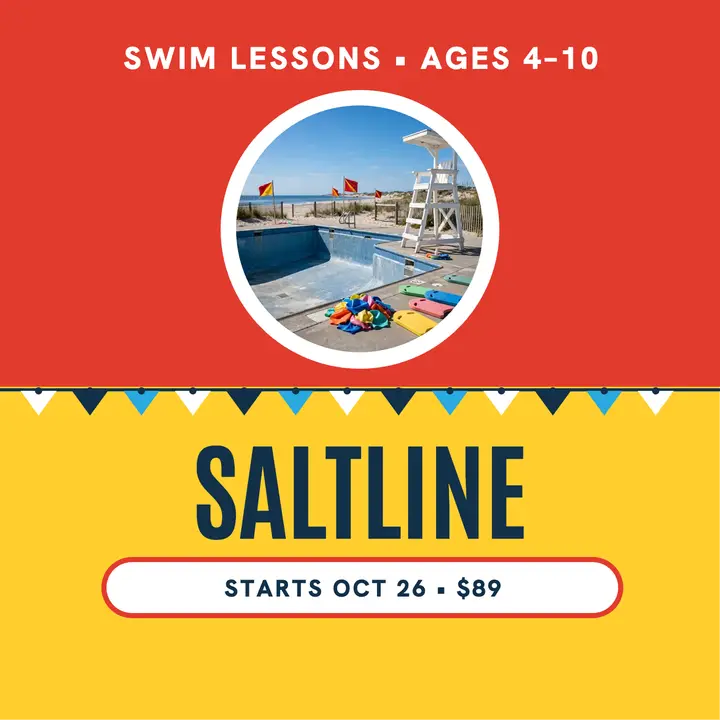 Saltline Swim School lifeguard podcast cover template