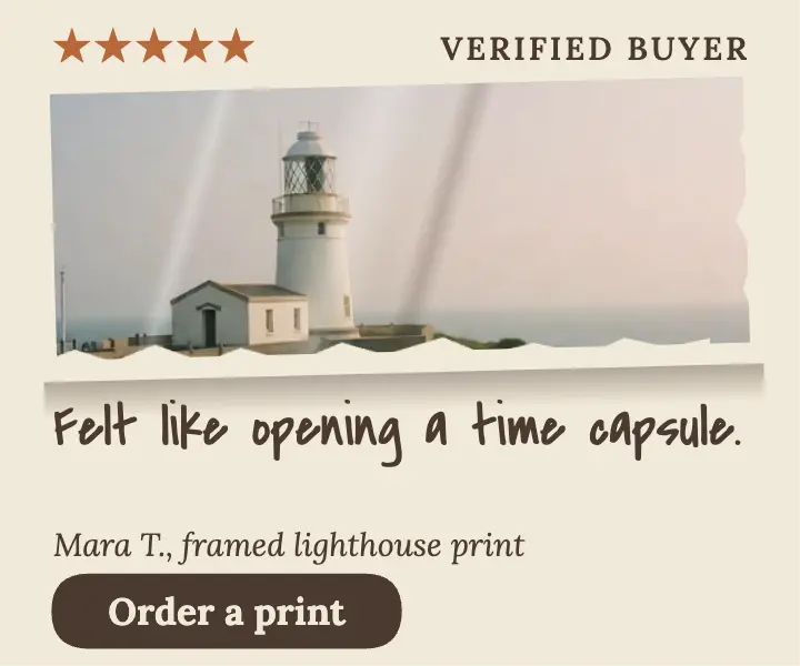 Seaglass Prints customer review ad: photo print review ad template