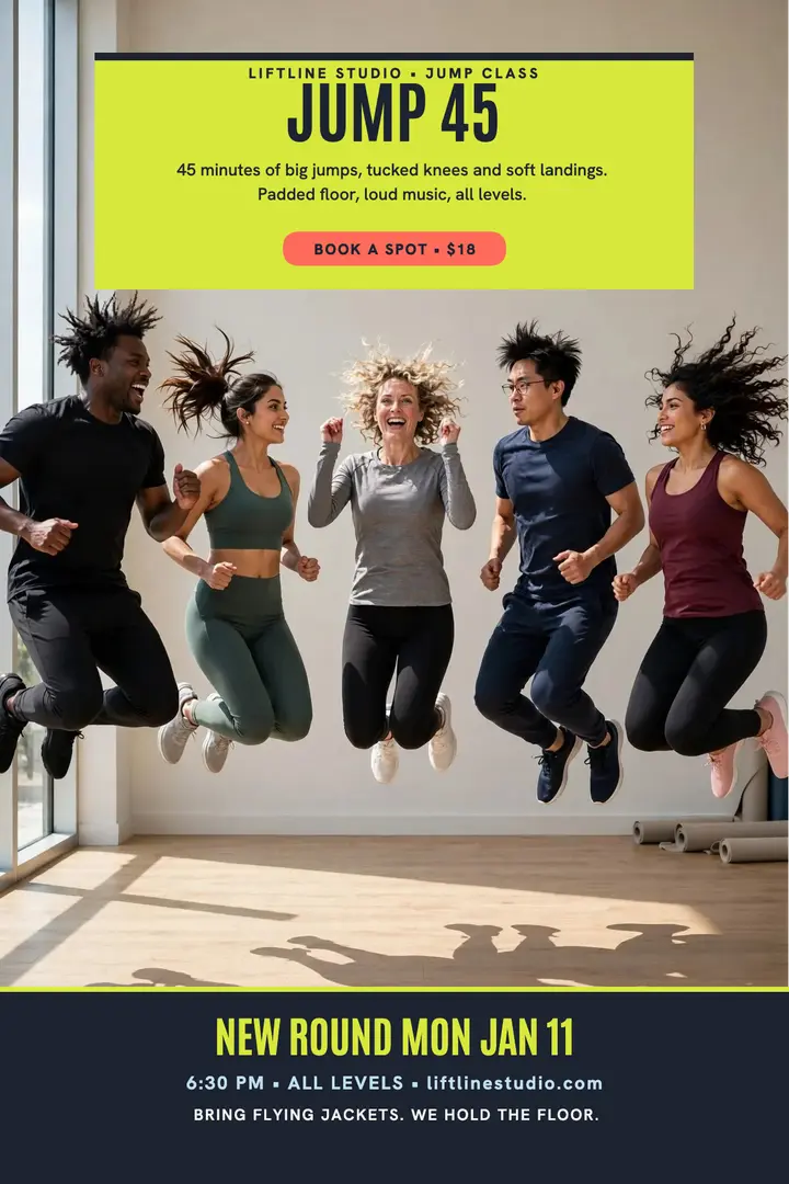 Liftline Studio Jump 45 poster template